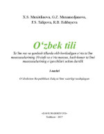 X. S. Muxitdinova, G. Z. Muxamedjanova, F. S. Talipova, R. B. Eshbayeva — Oʻzbek tili 10