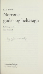 Peter Andreas Munch — Norrøne gude- og heltesagn