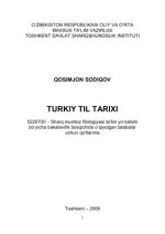 Sodiqov Qosimjon. — Turkiy til tarixi