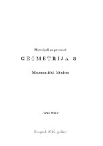 Zoran Rakić — Zoran Rakic - Geometrija 3 - Skripta (2016)