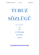 Həsən Bəy Hadi — Turuz sözlügü (Turuz Dictionary Vol 1 A-Q)
