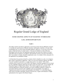 Waite Edward — Some Aspects Of Masonic Symbolism