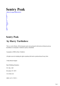 Turtledove Harry — Sentry Peak