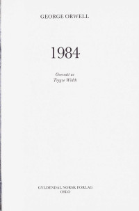 Orwell George — 1984