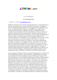 Lovecraft, Howard P — Lo innombrable