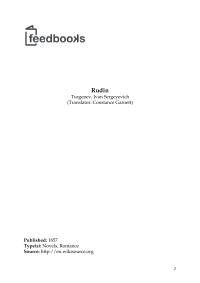 Turgenev Ivan — Rudin