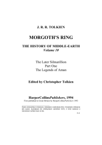 Tolkien, John Ronald Reuel — Morgoth's Ring