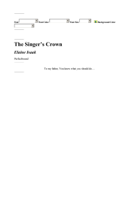 Isaak Elaine — The Singer's Crown