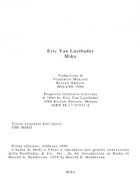 Van Lustbader, Eric — Miko