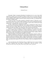 Tolkien, John Ronald Reuel — The Silmarillion