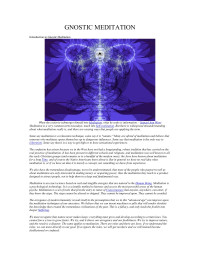 Samael Aun Weor — Gnostic Meditation