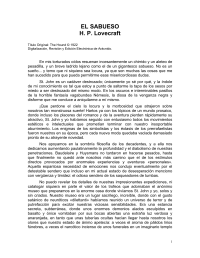 Lovecraft, Howard P — El Sabueso