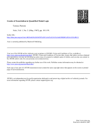 Parsons Terence — Grades of Essentialism in Quantified Modal Logic