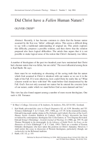 Crisp Oliver — Did Christ Have a Fallen Human Nature