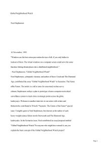 Stephenson Neal — Global Neighborhood Watch