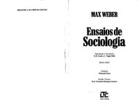 Weber Max — Ensaios de sociologia