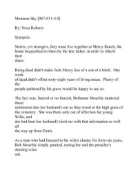 Nora Roberts — Montana sky by