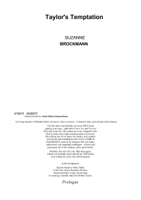 Brockmann Suzanne — Taylor's Temptation