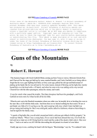 Howard, Robert Ervin — Guns of the Mountains
