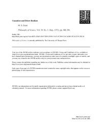 Gram, M S — Causation and Direct Realism