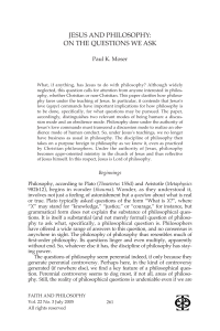 Moser Paul — Jesus and Philosopy - On the Questions We Ask