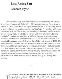 Joyce Graham — Last Rising Sun (Short Story)