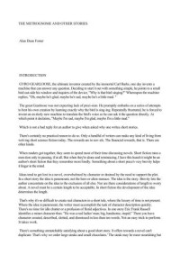 Foster, Alan Dean — The Metrognome and Other Stories