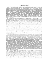 Tolkien, John Ronald Reuel — A Secret Vice
