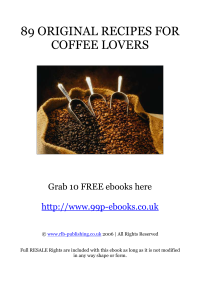 anonymous — 89 Original Recipes for Coffee Lovers