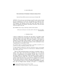 Copeland, B Jack — The Genesis of Possible Worlds Semantics