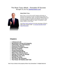 Tracy Brian — Principles of Success