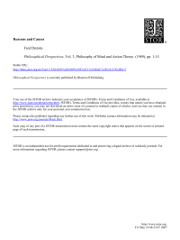 Dretske Fred — Reasons and Causes