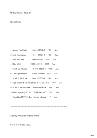 Robert Asprin — Myth-ing Persons