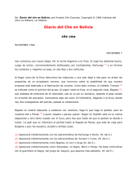 Che Guevara, Ernesto — Diario del Che en Bolivia