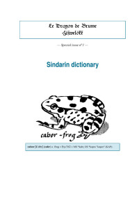 Tolkien, John Ronald Reuel — Elfen Sindarin Dictionary