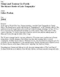 Foden Giles — Mimi and Toutou Go Forth