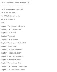 Tolkien, John Ronald Reuel — The Two Towers