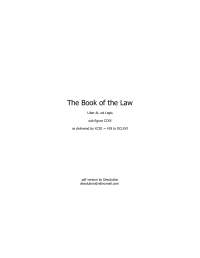 Crowley Aleister — The Book of the Law