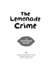 Davies Jacqueline — The Lemonade Crime