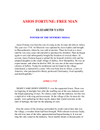 Yates Elizabeth — Amos Fortune, Free Man