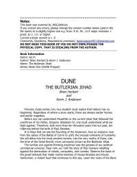 Herbert Brian — The Butlerian Jihad