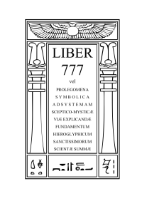 Crowley Aleister — Liber777