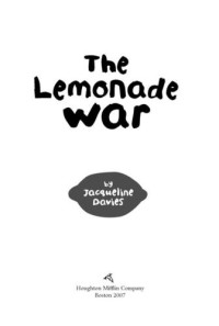 Jacqueline Davies — The Lemonade War