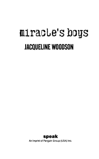 Jacqueline Woodson — Miracle's Boys
