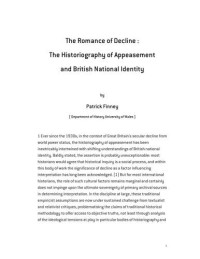 Finney Patrick — The Romance of Decline The Historiograph