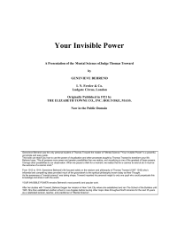 Behrend Genevieve — Your Invisible Power