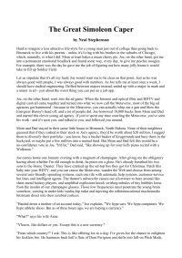 Stephenson Neal — The Great Simoleon Caper