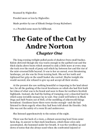 Andre Norton — The Gate of the Cat