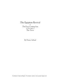 Achad Frater — Egyptian Tarot