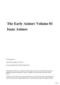 Isaac Asimov — The Early Asimov Volume 01